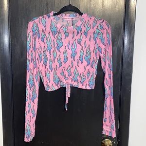 Dolls Kill x Bratz Longsleeve Crop Mesh Top